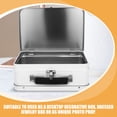 thumbnail image 4 of WEUVEB 2Ud Caja Organizadora De Escritorio En Hojalata Con Cerradura Para Accesorios Personales, 4 of 7