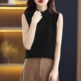 thumbnail image 4 of Pincandy Sleeveless Mock Neck Tops for Women Sweater Knit Turtleneck Soft Basic Vest Tank Lightweight Comfy Shirts Blouses, 4 of 4