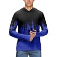 thumbnail image 3 of Trgacdwlo Color Block Mens UPF 50+ Sun Protection Hoodie Raglan Long Sleeve Mens Rash Guards Hiking Workout Mens Fishing Shirt, 3 of 5