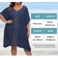 thumbnail image 2 of Bathing Suit Cover Up for Women Plus Size Swimsuit Coverup Summer Loose Beach Cover Up Crochet Design Dress, 2 of 10