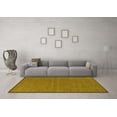 thumbnail image 3 of Ahgly Company Indoor Round Solid Yellow Modern Area Rugs, 8' Round, 3 of 4