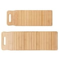 thumbnail image 3 of 2pcs Wash Board Scrub Board Bamboo Old Fashioned Washboard Laundry Cleaning Board, 3 of 9