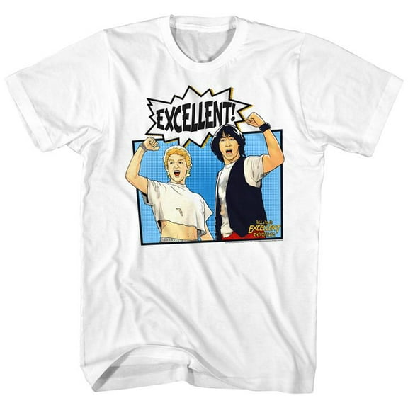 Bill And Ted Comic White Adult T-Shirt 4Xl