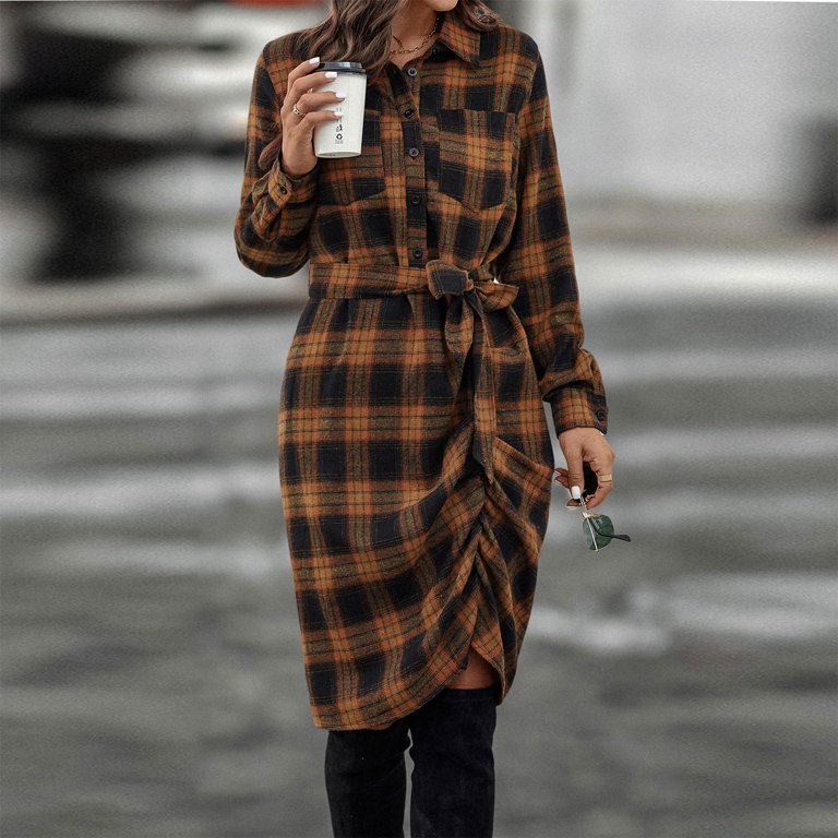long dress shirt autumn Tips for Styling a Button Up Shirt Dress for the Fall