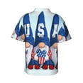 thumbnail image 3 of Picia Cute Gnomes in USA Gentle Cotton Regular Fit Short Sleeve Casual Hawaiian Shirt for Men-Large, 3 of 9