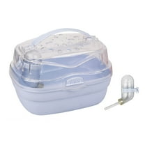 Acahhotxx Travel Carriers, Pet Carrier for Hamsters Carry Cage Small Animals Portable Travel Cage with Water Bottle Guinea-Pig Outgoing Carry-Case - Blue