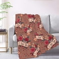 thumbnail image 2 of XMXT Flannel Warm Throw Blanket, Cartoon Heart Print Bedroom Decor Blankets for Bed Couch Living Room, 50 x 70 inches, 2 of 9