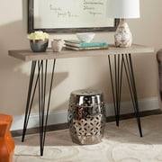 Safavieh Etro 47" Retro Mid Century Console, Light Grey/Black