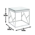 thumbnail image 4 of Steve Silver Evelyn Contemporary 23" Mirror End Table, Clear and Silver Chrome, 4 of 6