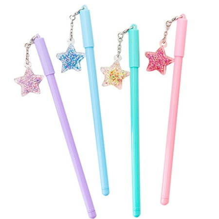 

4pcs Lovely Cute Star Moon Pendant Gel Pen Signature Pen School Office Supply 04