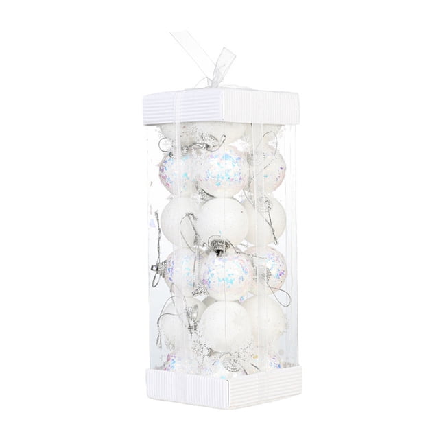 Accesorios colgantes navideños Adornos para árbol de Navidad Cajas de regalo navideñas Bolas de plástico transparente
