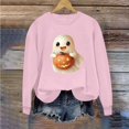 thumbnail image 2 of jobturf Halloween Sweatshirts for Women Trendy Fleece Lined Crewneck Sweatshirt Fall Winter Pumpkin Ghost Printed Festival Tops XXL, 2 of 5