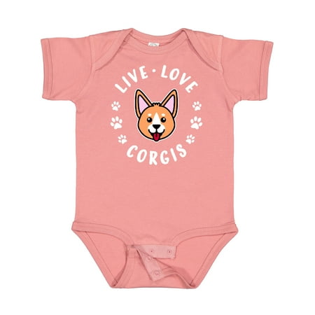 

Inktastic Live Love Corgis Gift Baby Boy or Baby Girl Bodysuit