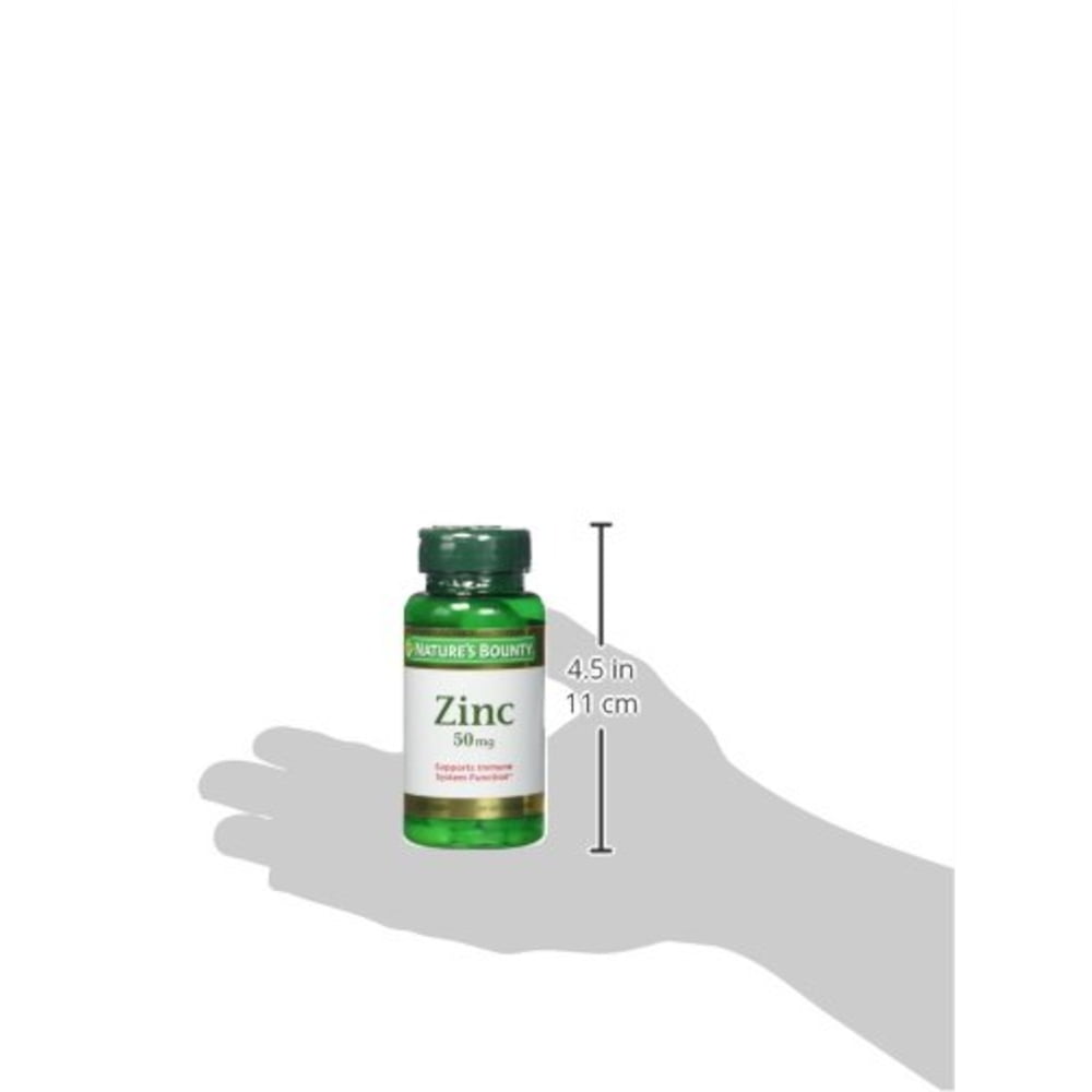 Nature's Bounty Zinc 50 mg Caplets 100 Count - 3 Pack