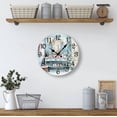 thumbnail image 2 of Eveokoki Bathroom Wall Clock Christmas Cozy Bath Corner Silent Non-Ticking Desk Clock Decorative For Living Room Home Office School Kitchen Wall Decoration Shop Hotel Round 10", 2 of 4