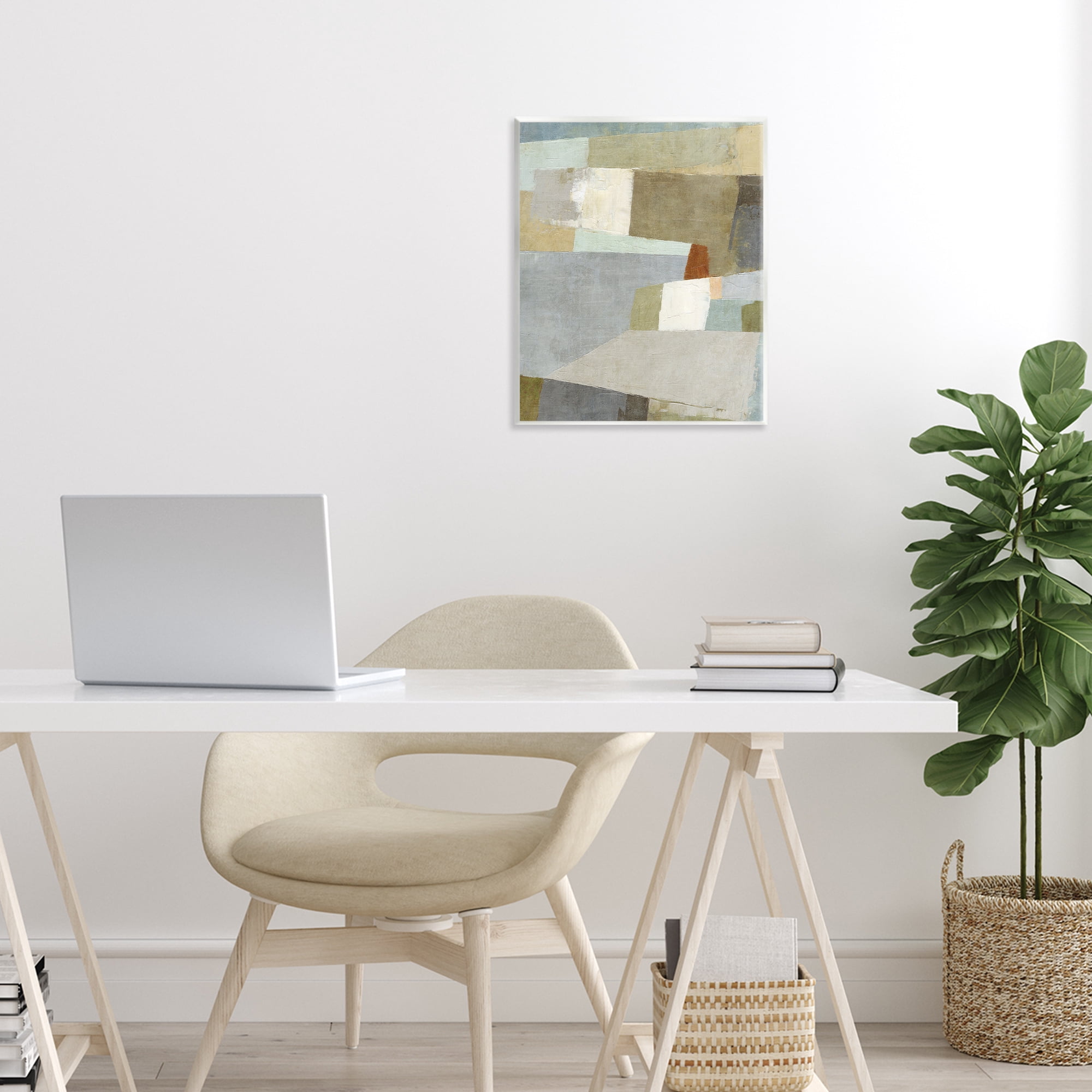 Stupell Industries Causeway Neutral Geometrics Wall Plaque Art, design by Suzanne Nicoll