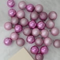 thumbnail image 2 of Northlight Shatterproof 4-Finish Christmas Ball Ornaments 2.5" (60mm) - Bubblegum Pink - 60ct, 2 of 3