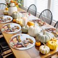 thumbnail image 3 of Fall Round Placemats Set of 4 Funny Cow Shower Place Mats Thanksgiving Woven Placemat Pumpkin Sunflower Circle Braided Table Mat for Kitchen Dining Table Autumn Party Home Decor 15 Inch, 3 of 9