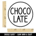 thumbnail image 2 of Chocolate Flavor Scent Rounded Text Self-Inking Rubber Stamp Ink Stamper - Brown Ink - Small 3/4 Inch, 2 of 7