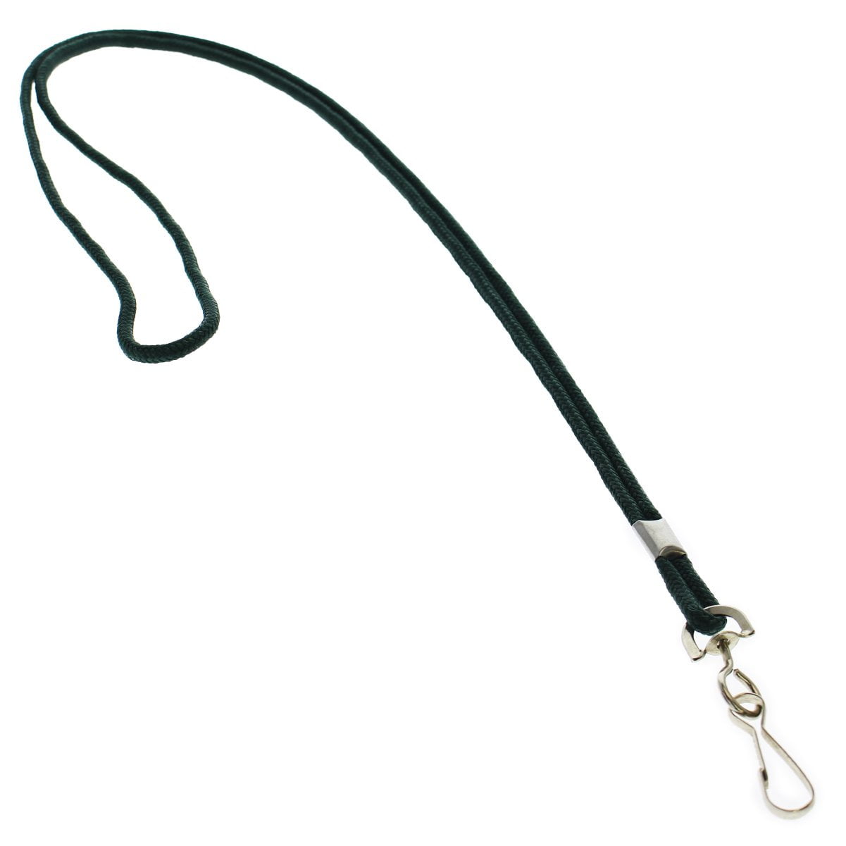 Bulk 100 Pack - Premium Round ID Badge Neck Lanyards for Card Holders and Name Tags - 36 in Non-Breakaway Heavy Duty Cord & Secure Metal Swivel J Hook Clip by Specialist ID (Forest Green/Dark Green)