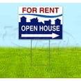 thumbnail image 1 of For Rent Open House Right (18" x 24") Yard Sign, Includes Metal Step Stake, 1 of 6