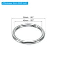 thumbnail image 2 of Uxcell 40mm Metal O Rings, 4 Pack 304 Stainless Steel Round Rings for Hardware Bags, 2 of 6
