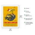 thumbnail image 2 of La 15hp Bellanger - The Most Advantageous Car on the World Market - Vintage French Automobile Poster by Leonetto Cappiello c.1921 - Japanese Unryu Rice Paper Art Print (Unframed) 12 x 16 in, 2 of 4