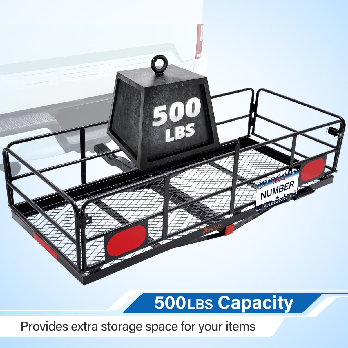 Buy KING BIRD 60 x 24 x 14 Folding Hitch Mount Cargo Carrier, 500 Lbs