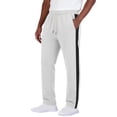 thumbnail image 2 of vdgthytj Mens Athletic Pants Drawstring Elastic Waist Side Striped Texture Running Outdoor Sport Tapered Trousers with Pockets(X-Large,White), 2 of 7