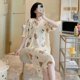 thumbnail image 1 of Vestido de dormir informal de manga corta para mujer, camisón Midi holgado con estampado de dibujos animados de alto volumen, precio bajo del sudeste asiático, verano, 1 of 5