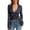 1-Blue, variant on Women's Lace Blouse Wave Deep V-Neck Flared Sleeves Tight Top Elegant Lace Floral See Through Slim Fit Mesh Sheer Crop Tops for Party Clubwear and Everyday Layering 1-Black M