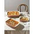 Kbotiques Bone China Casserole Dish - 8.5" White Oven-Safe Bowl For Air Fryer & Cooking