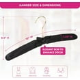 thumbnail image 3 of Florida Brands Padded Clothing Fabric Hangers for Women Clothing - Set of 12 Black, 3 of 9