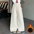 thumbnail image 6 of KAUOD Girls Fleece Lined Sweatpants Wide Leg Baggy Trendy Joggers Pants Teen Kid Winter Casual Oversized Athletic Pant, 6 of 7