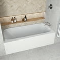 thumbnail image 3 of Streamline NAL-5300-WH 66 in. x 32 in. Acrylic Right-Hand Drain Alcove Bathtub in Glossy White With External Drain in Glossy White, 3 of 10
