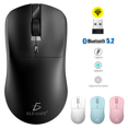 thumbnail image 1 of Mouse Inalámbrico Bluetooth 5.2 + 2.4G Óptico 1600 DPI Negro ELE-GATE Ligero Ergonómico, 1 of 5