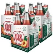 Ale 8 One Peach, Glass Bottles, 12 ounces, Pack of 4, 100% Kentucky Soft Drink