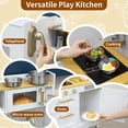thumbnail image 5 of LAZY BUDDY Pretend Play Kitchen for Kids, Wooden Kitchen Playset Toddler Interactive Toy with Realistic Light & Sound, Cookware Accessories, 5 of 8