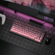 COSTOM Pink Keycaps,135 Topographic keycap Sets,Backlit Shine Through PBT Keyboard Keycaps for 61/64/66/68/71/75/84/87 Mechanical Keyboards,Pink