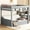 Gray, variant on Bunk Bed With Storage, Convertible Design, Gray Staircase & 3 Drawers Storage Staircase, Bedside Table