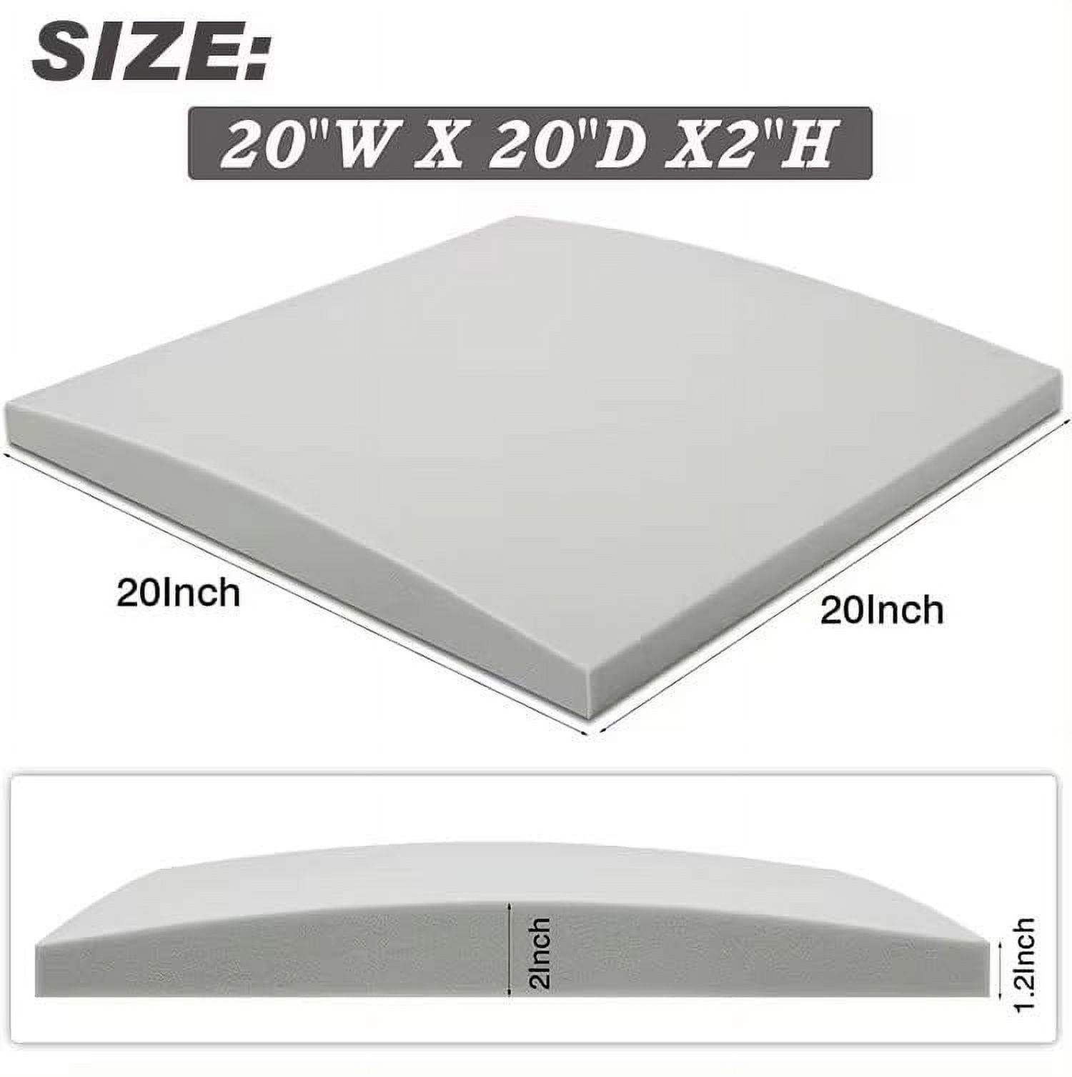 AK TRADING CO. Furniture Seat Support - High-Density 1.8 Density 44-ILD - White Foam Couch Sofa Cushion Support Cushion Sag Repair Replacement for Sofa Couch Loveseat Chair 20" x 20" 2pack