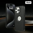 thumbnail image 2 of for iPhone 16 Pro Back Case, Classic Premium PU Leather Drop Protective Ultra Slim Shockproof Anti-Scratch Anti-scratch Phone Case Hard Back Cover for iPhone 16 Pro, Black, 2 of 7