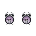 thumbnail image 4 of Despertador Cateissary con luz nocturna Metal Twin Bell Negro 2Conjunto, 4 of 6