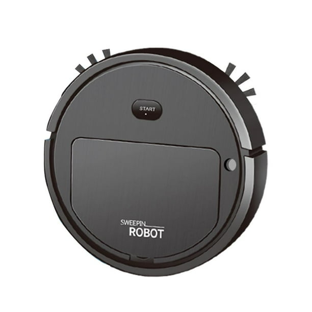 quatre en un Robot Aspirador Carga USB silenciosa Barrido automático Trapeador Niebla Pequeño electrodoméstico Robot de barrido negro