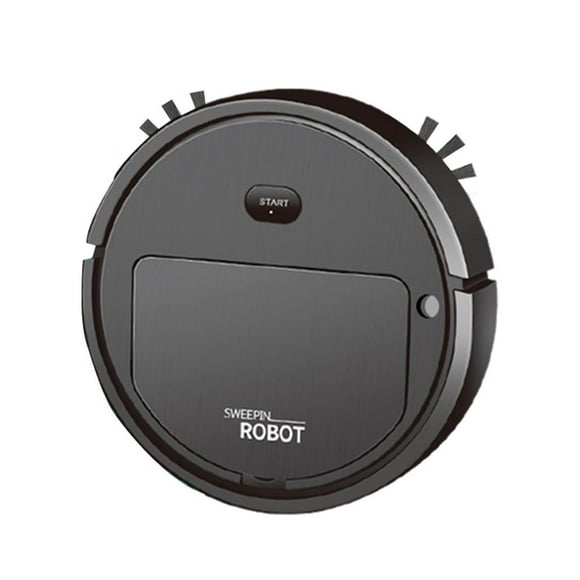 Rongfmy Robot Aspirateur Balayer Aspirer Vadrouille Pulvérisation Brume Robot de Balayage pour Tapis Noir