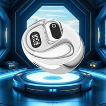 Oggfader Wireless Earbuds Bluetooth 5.4 Wireless Earphones Hanging The Ear Intelligent Digital Display High Definition Sound Quality Ultra Long Battery Life Bluetooth Earphones White