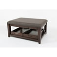 thumbnail image 2 of Jofran Twin Cities Contemporary Brown 38" Ottoman Coffee Table, 2 of 5