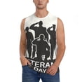 thumbnail image 2 of Lsque Veterans Day Print Men's Cotton Blend Sleeveless Muscle Shirts (S-3XL)- Moisture Wicking, Odor Protection, UPF 30+,Small, 2 of 8