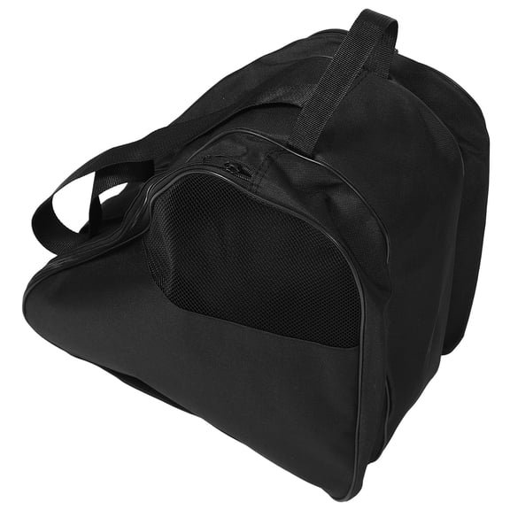 LOLIPPYY Large Capacity Black Roller Skate Bag for Women and Girls, Lightweight Oxford Cloth Carrying Case with Storage