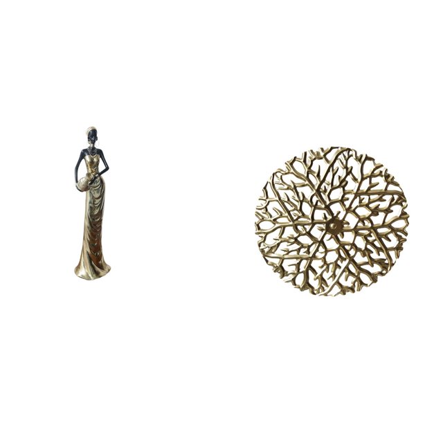 Figura africana de escritorio, estatua de dama tribal, escultura de metal para colgar en la pared, pieza de arte de resina y hierro, adecuada para reg